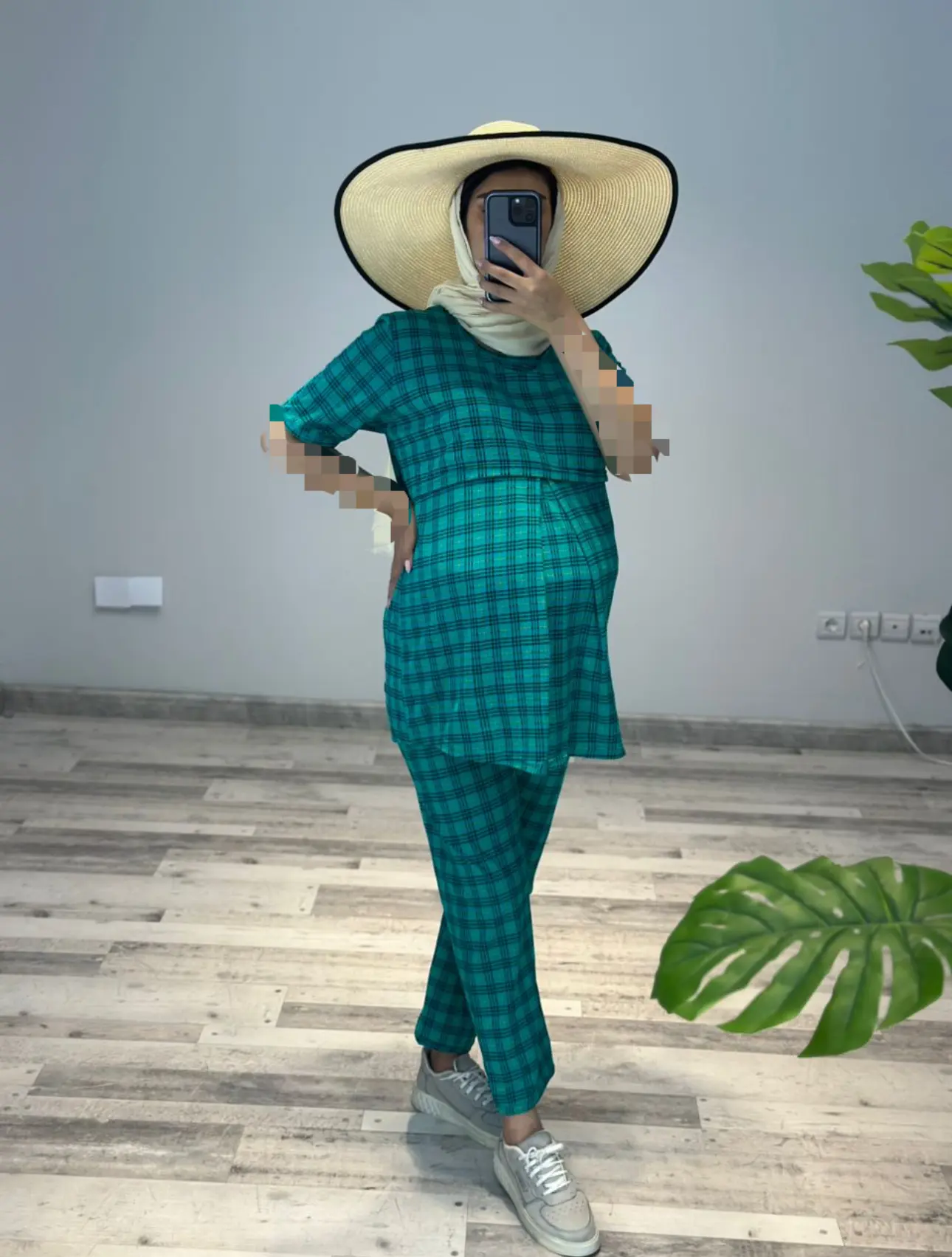 ست بلوز و شلوار چهارخونه(كد 734)