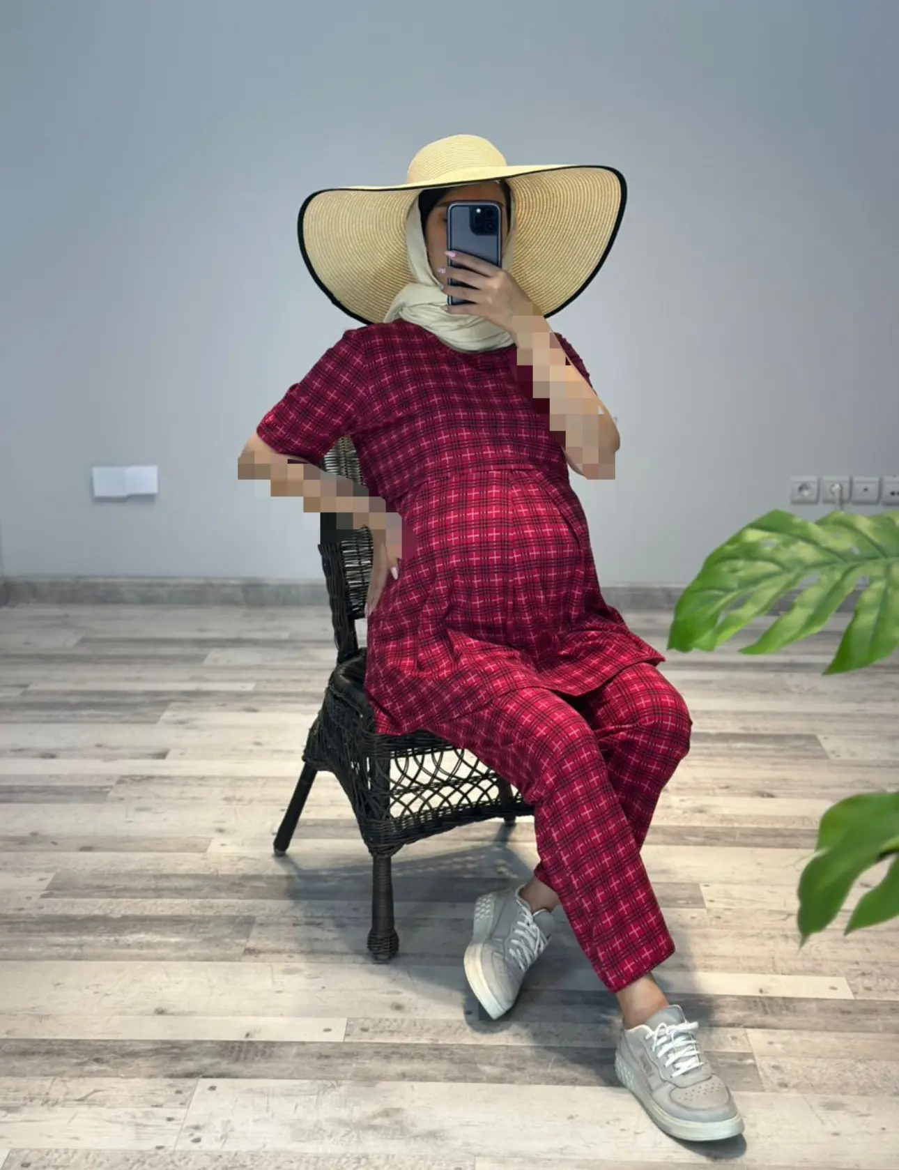 ست بلوز و شلوار چهارخونه(كد 734)