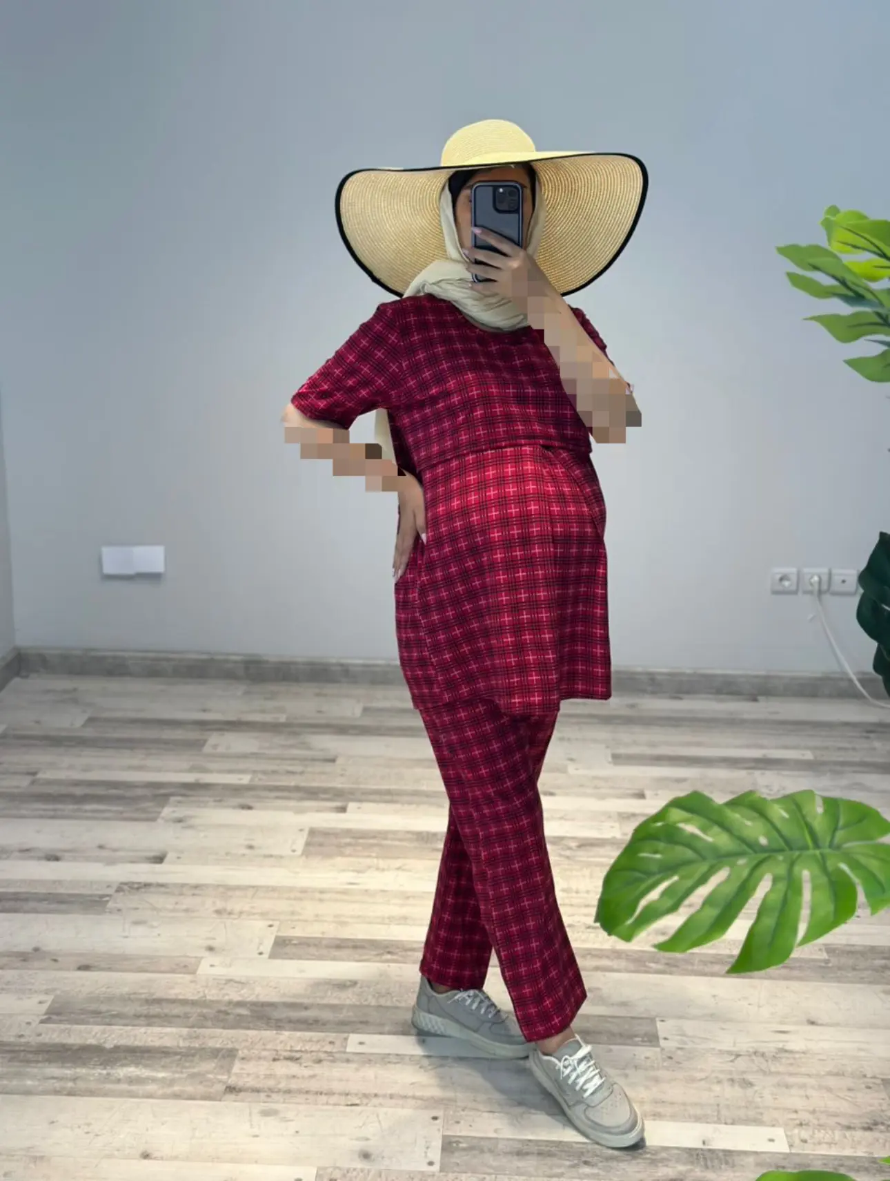 ست بلوز و شلوار چهارخونه(كد 734)