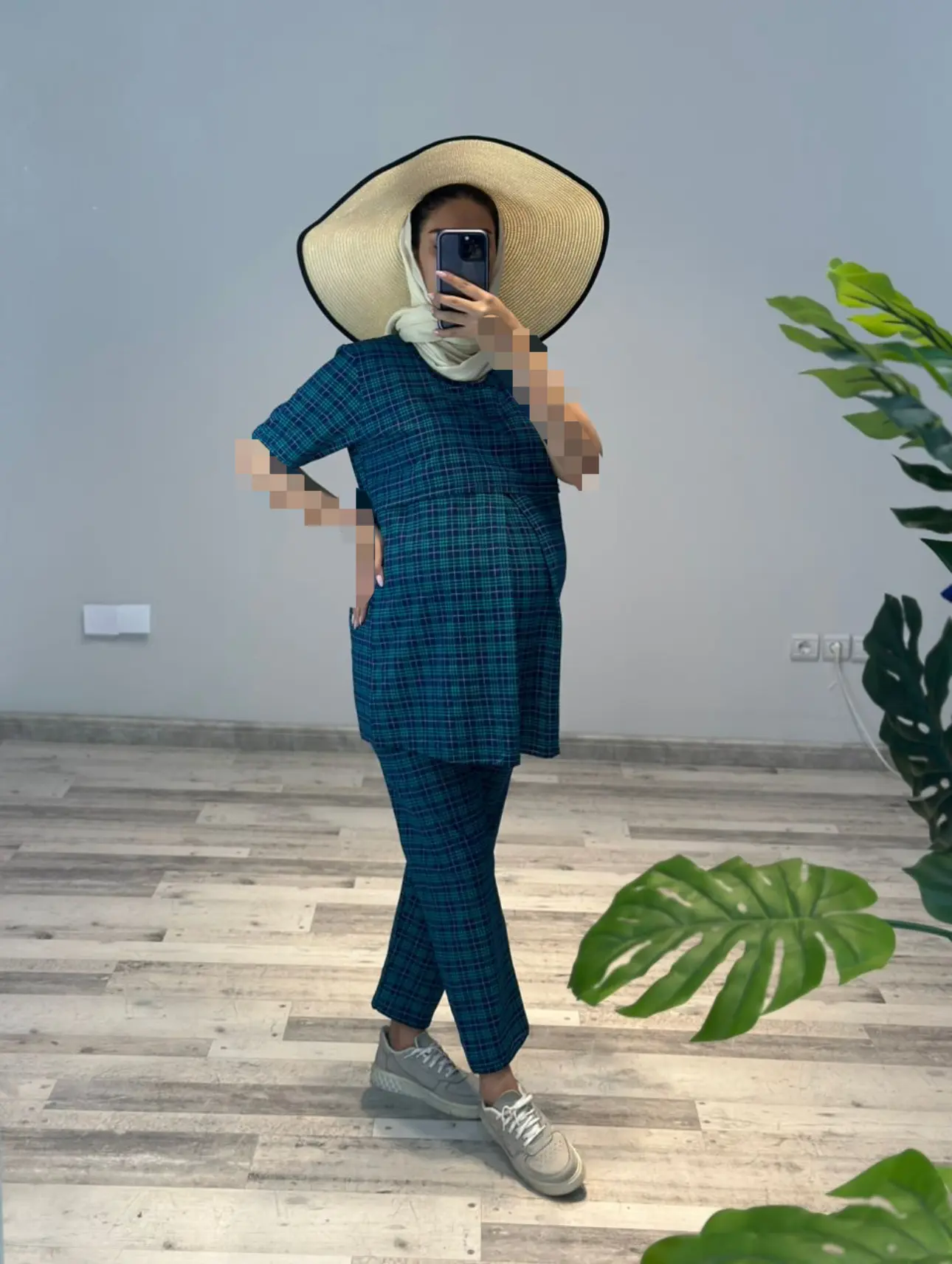 ست بلوز و شلوار چهارخونه(كد 734)