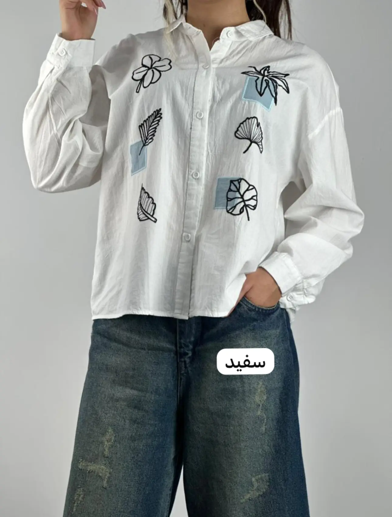 شوميز لينن گلدوزي(كد ٧٣٨)