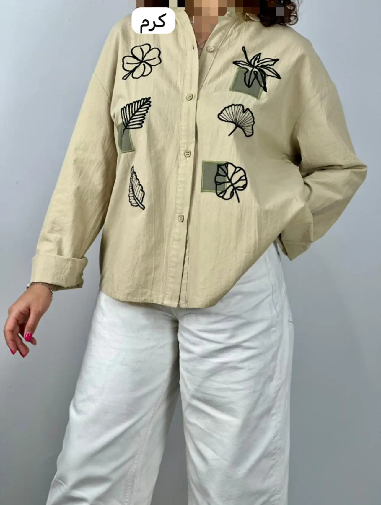 شوميز لينن گلدوزي(كد ٧٣٨)