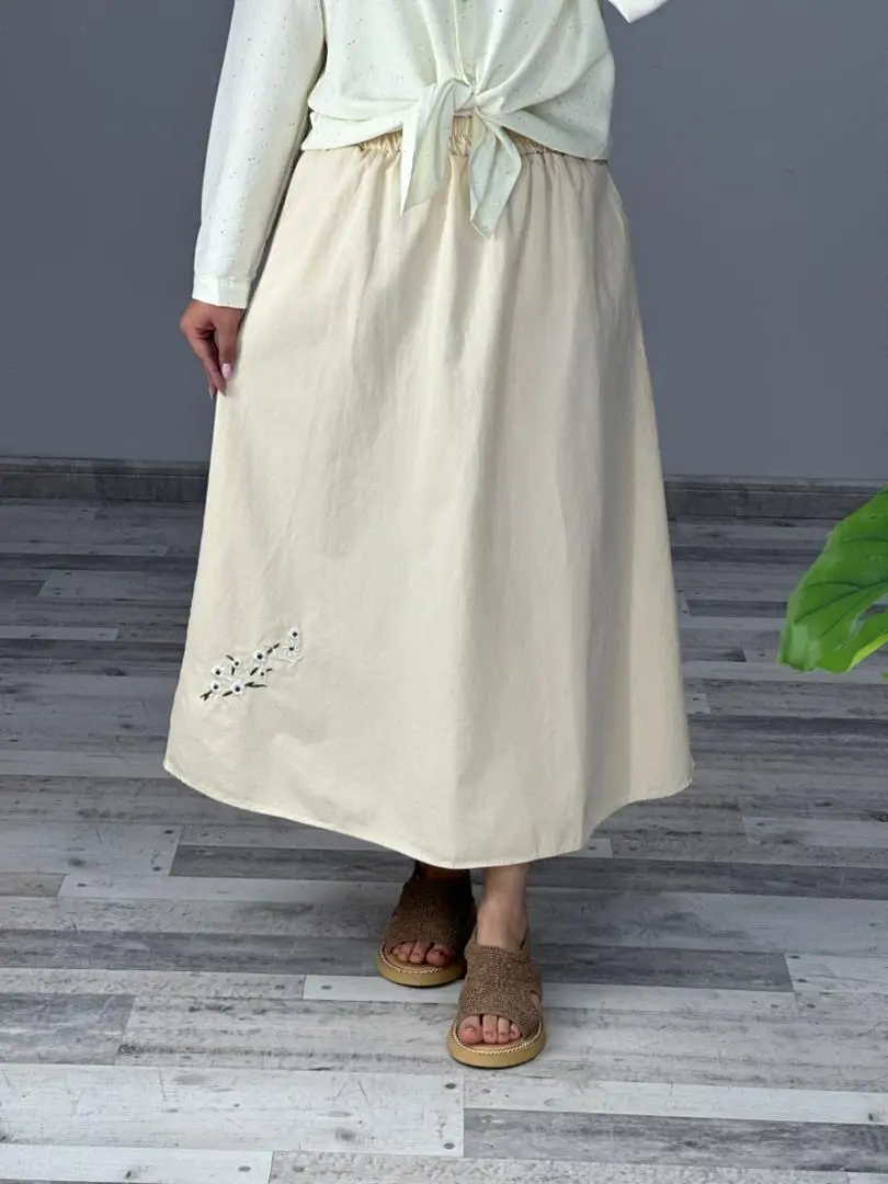 دامن كتان كاغذي(كد ٧٣٩)