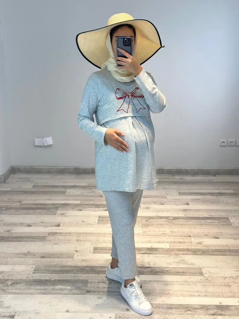 ست بلوز و شلوار طرح پاپيون(كد ٧٥٧)