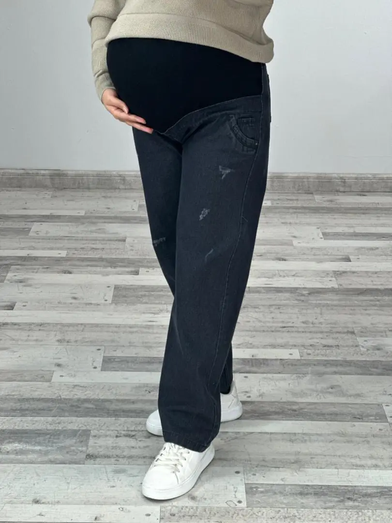شلوار جين نيم بگ بارداري(كد ٧٦٦)