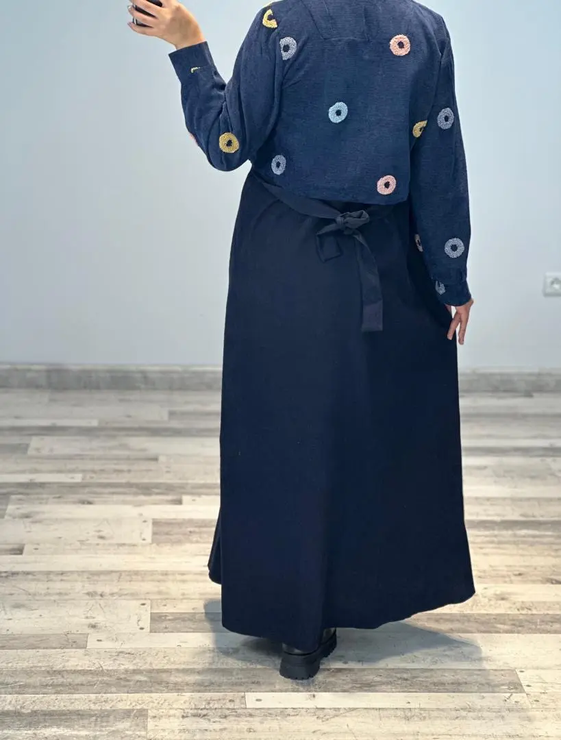 ست کت و سارافون مخمل کبریتی خامه دوزی(کد 679)