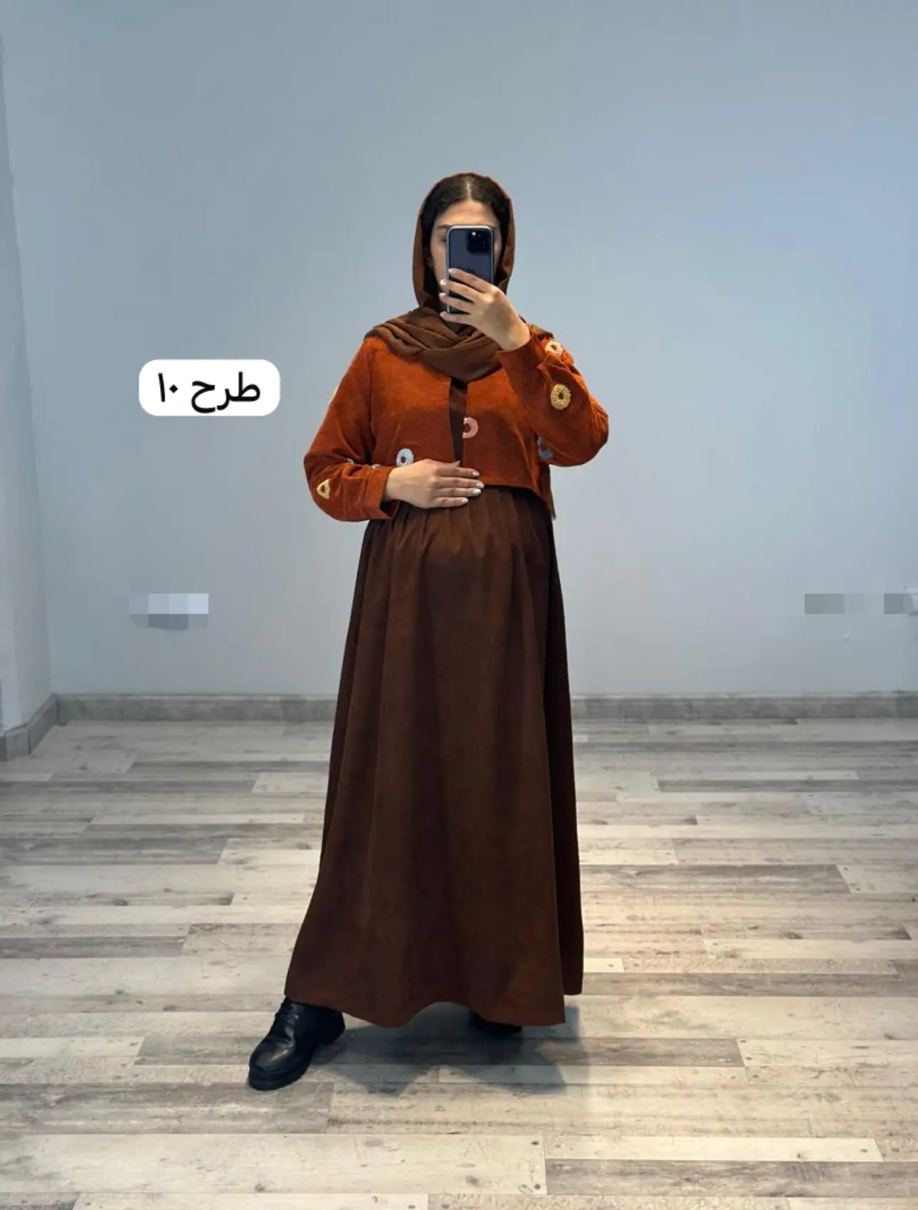 ست کت و سارافون مخمل کبریتی خامه دوزی(کد 679)