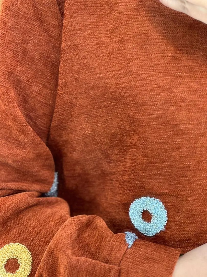 ست كت و سارافون مخمل كبريتي خامه دوزي(كد ٧٦٩)