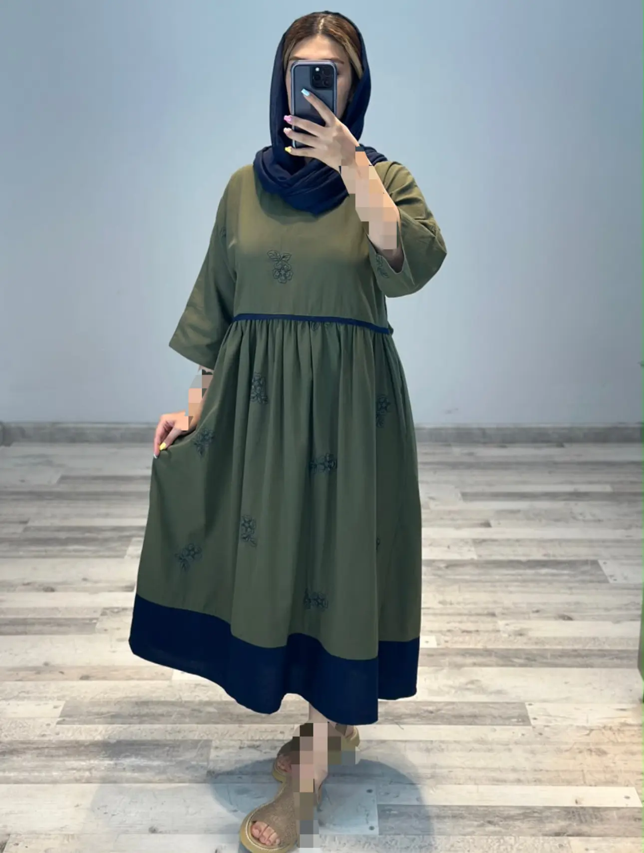 پیراهن لینن نازگل(کد ٨٩١)