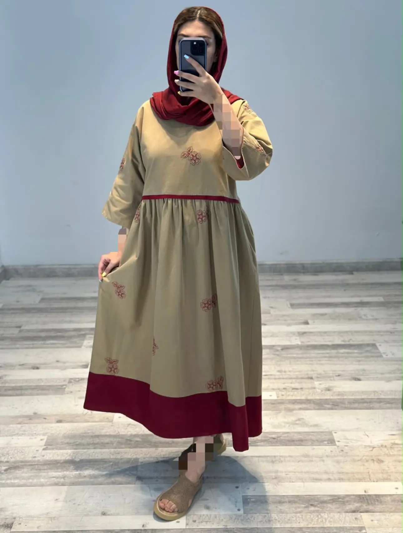 پیراهن لینن نازگل(کد ٨٩١)