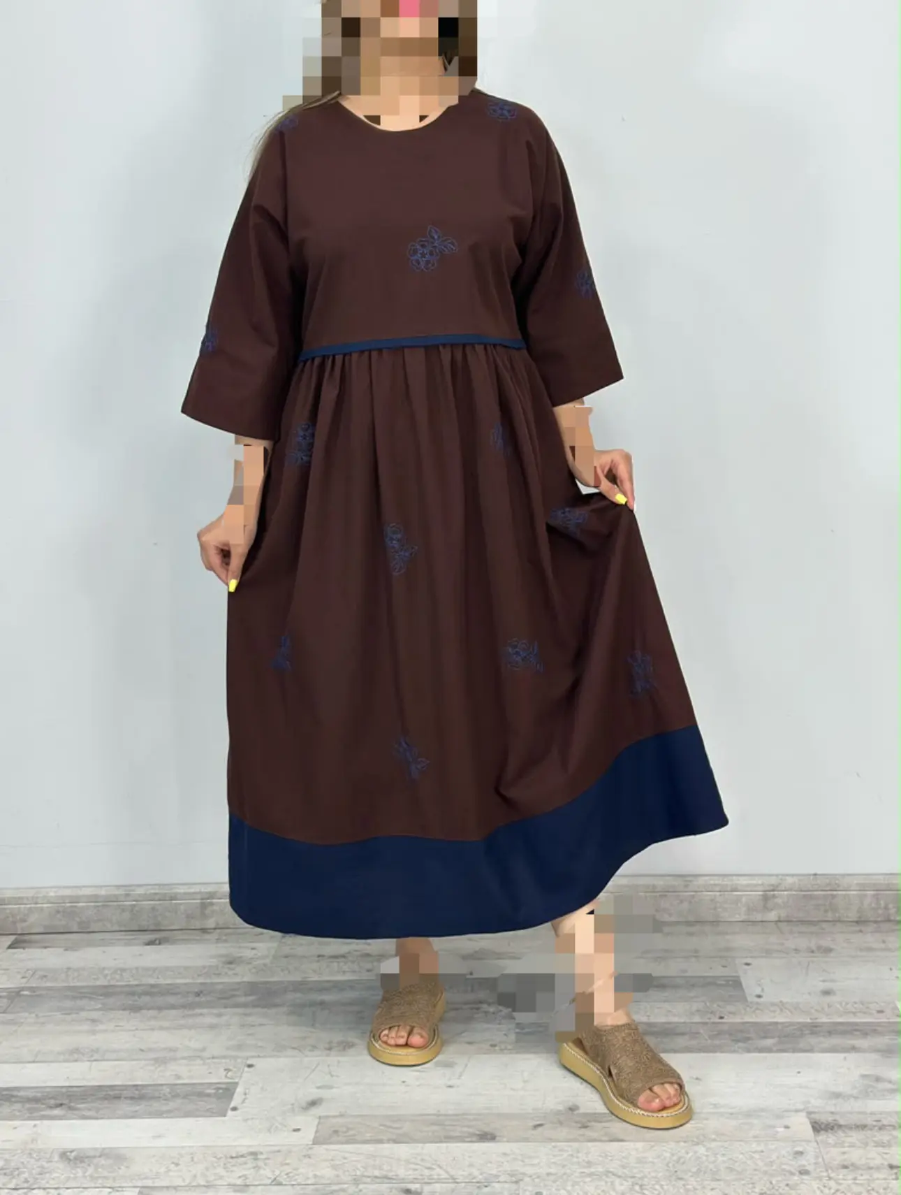 پیراهن لینن نازگل(کد ٨٩١)