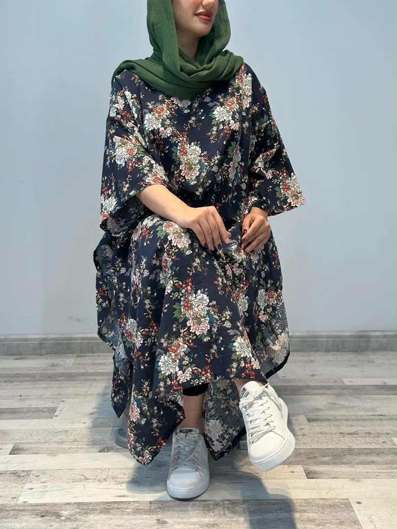 پانچو لینن طرحدار مدل آناشید کد 788