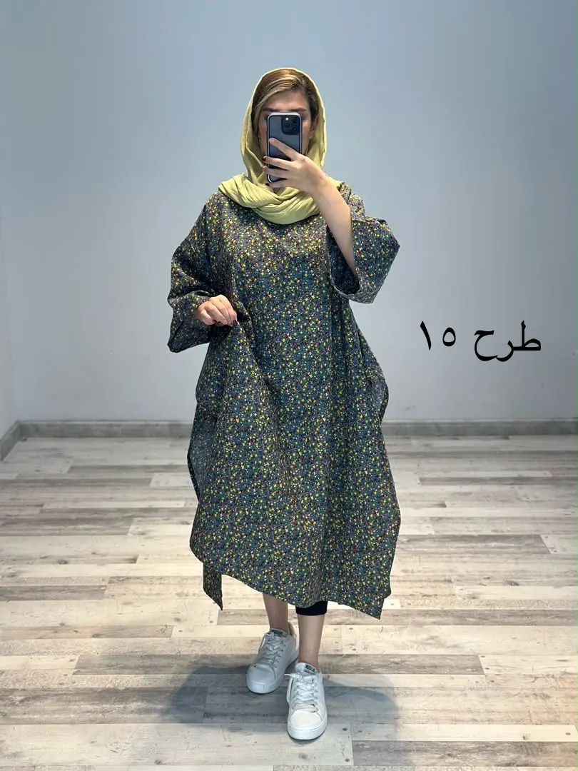 پانچو لینن طرحدار مدل آناشید کد 788