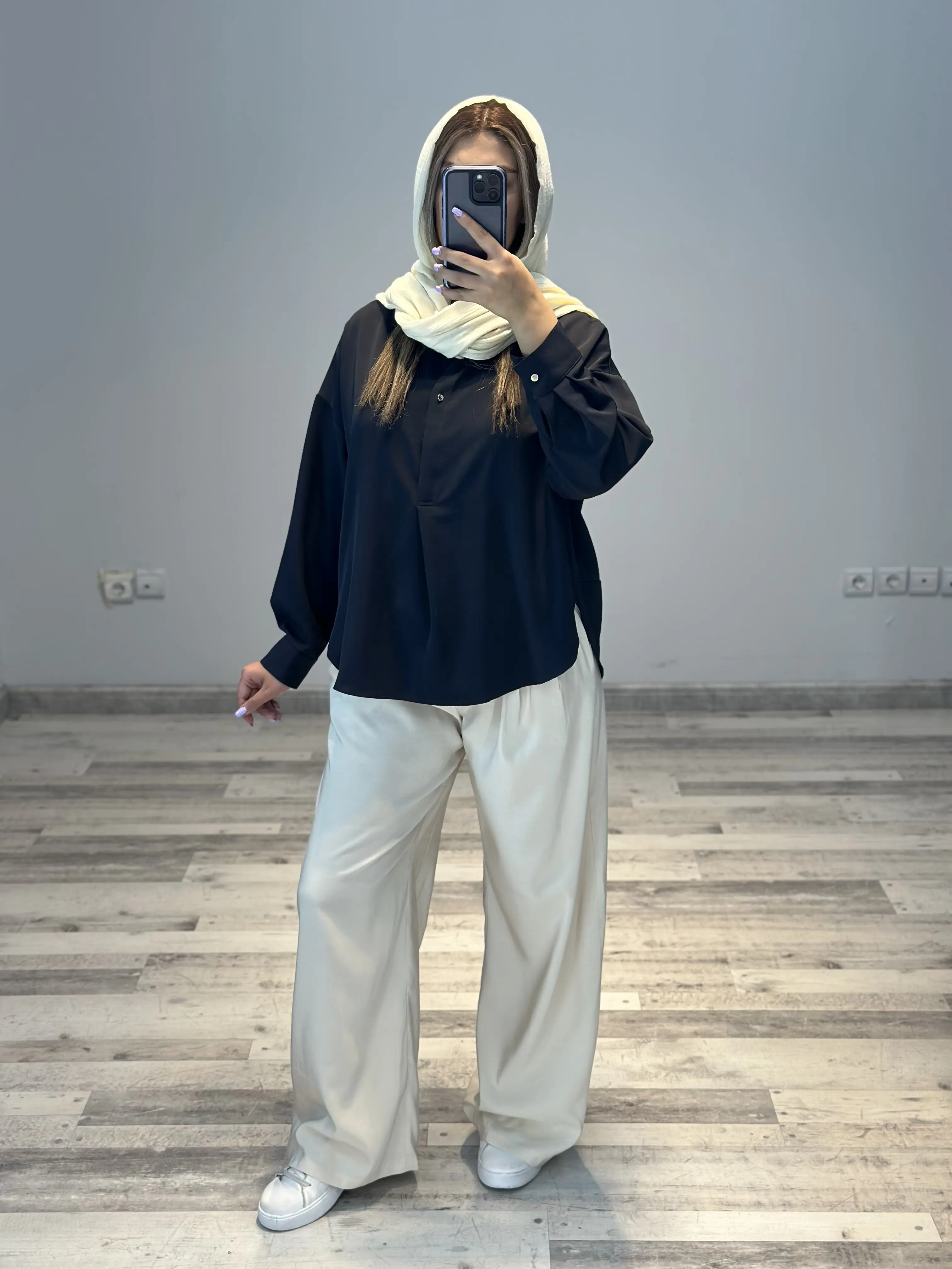 بلوز سورمه ای وارداتی کد 803