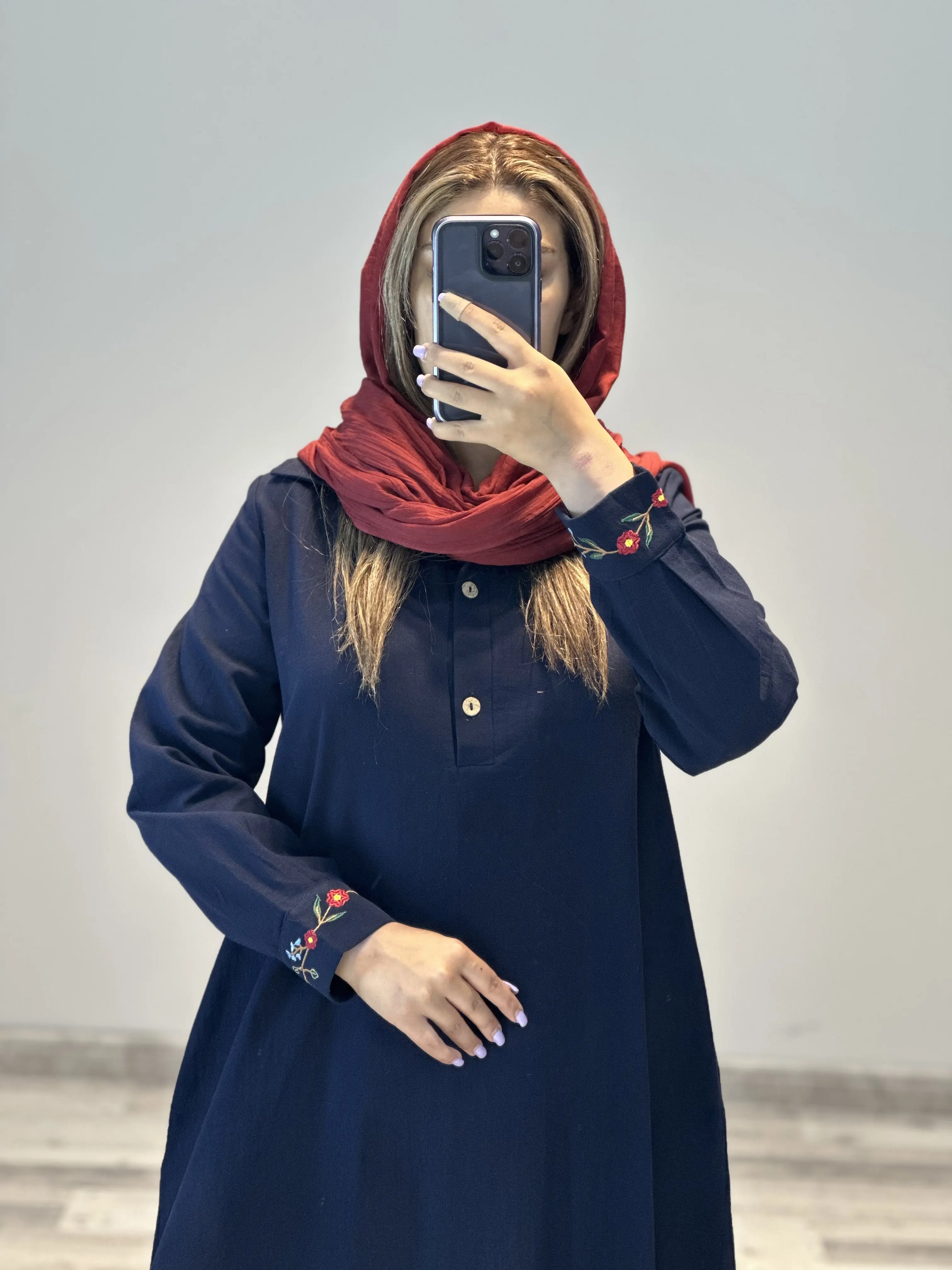 پیراهن مانتویی لینن نهال کد 809