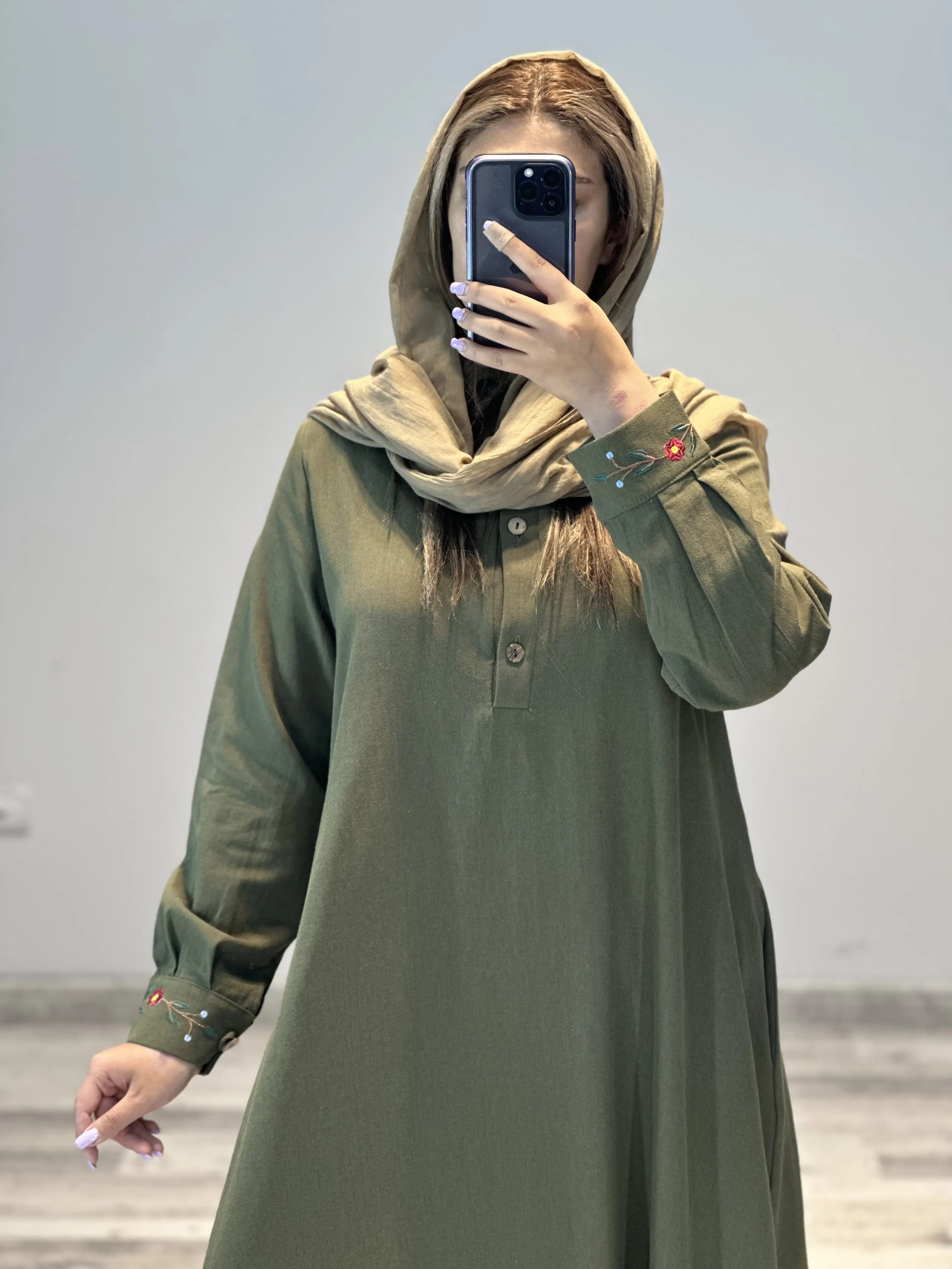 پیراهن مانتویی لینن نهال کد 809