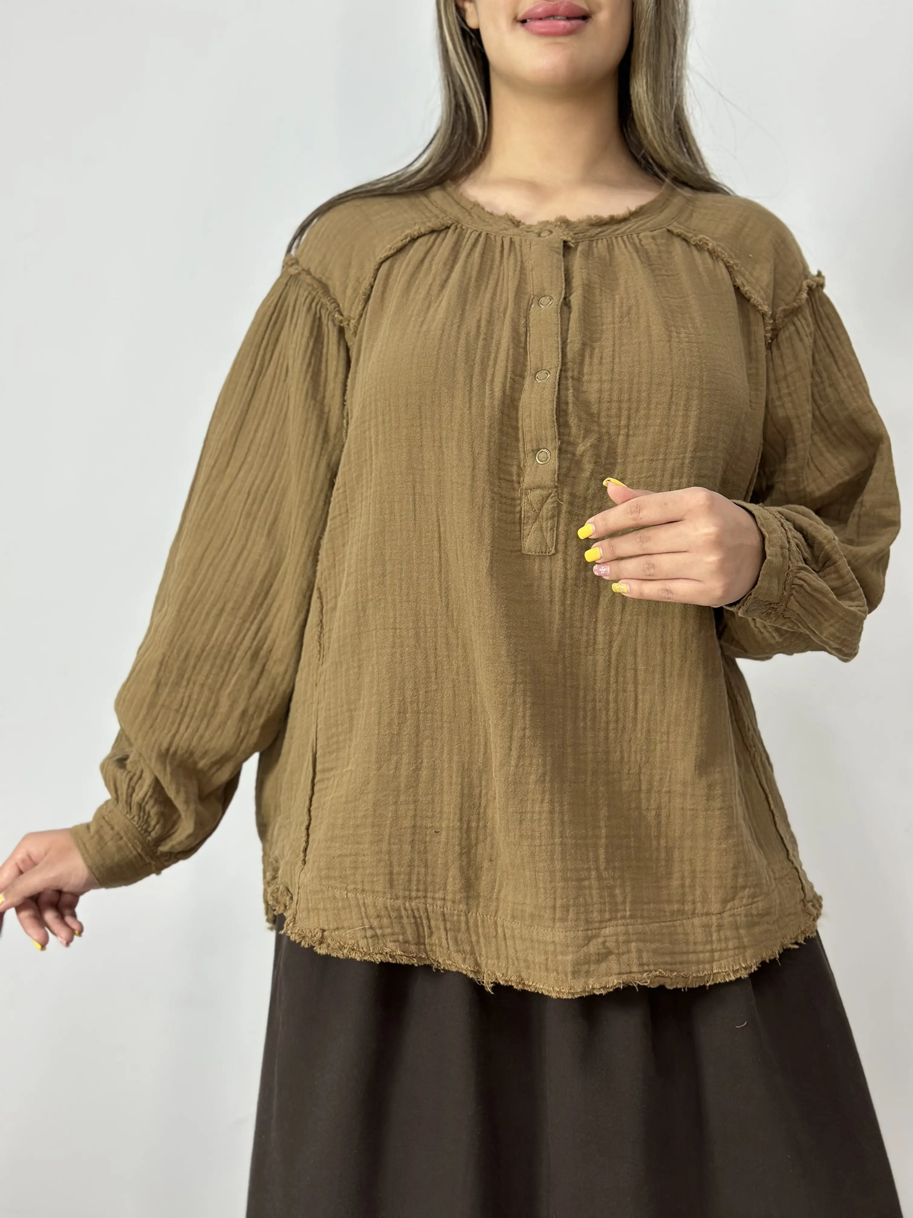 بلوز لینن نخ وارداتی کد 853