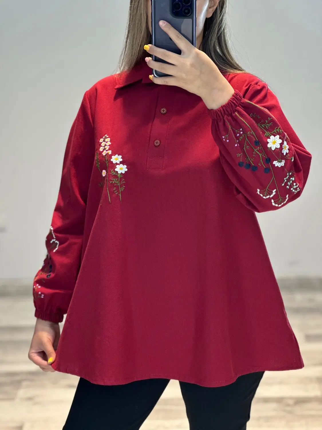 تونیک لینن گلدوزی شیما کد 846