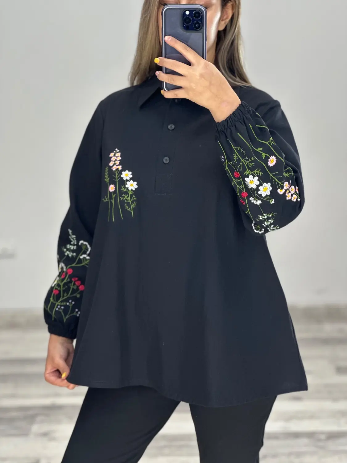 تونیک لینن گلدوزی شیما کد 846