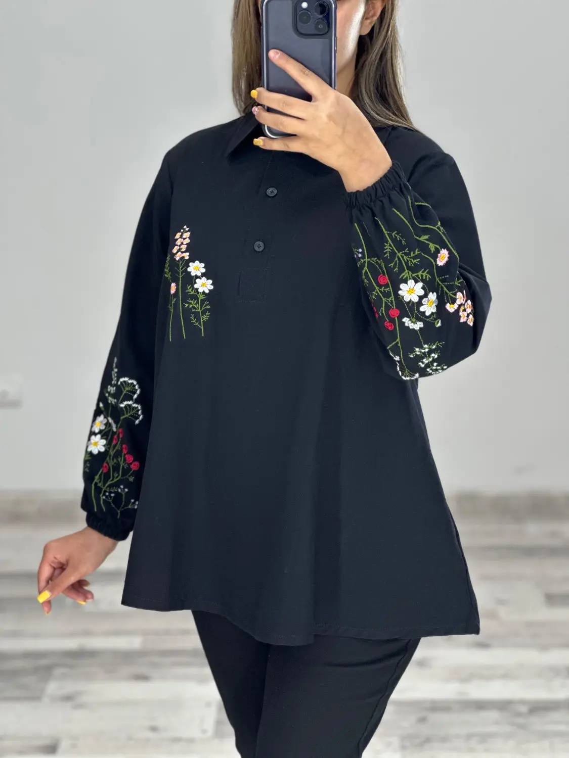 تونیک لینن گلدوزی شیما کد 846