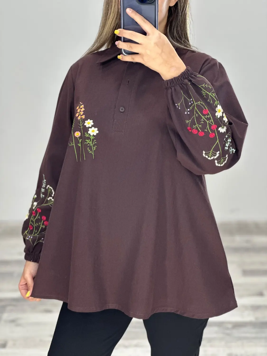 تونیک لینن گلدوزی شیما کد 846
