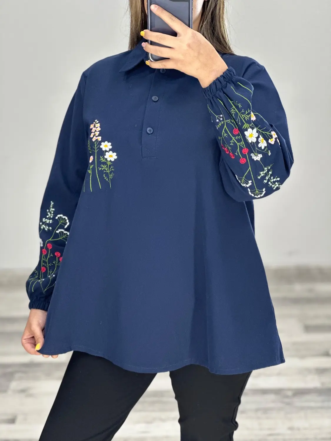 تونیک لینن گلدوزی شیما کد 846