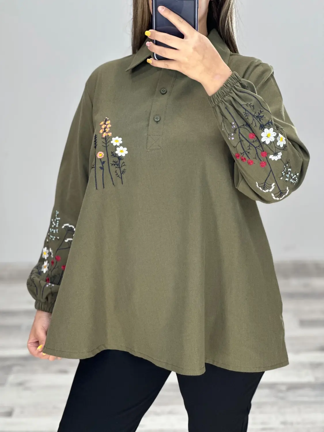 تونیک لینن گلدوزی شیما کد 846