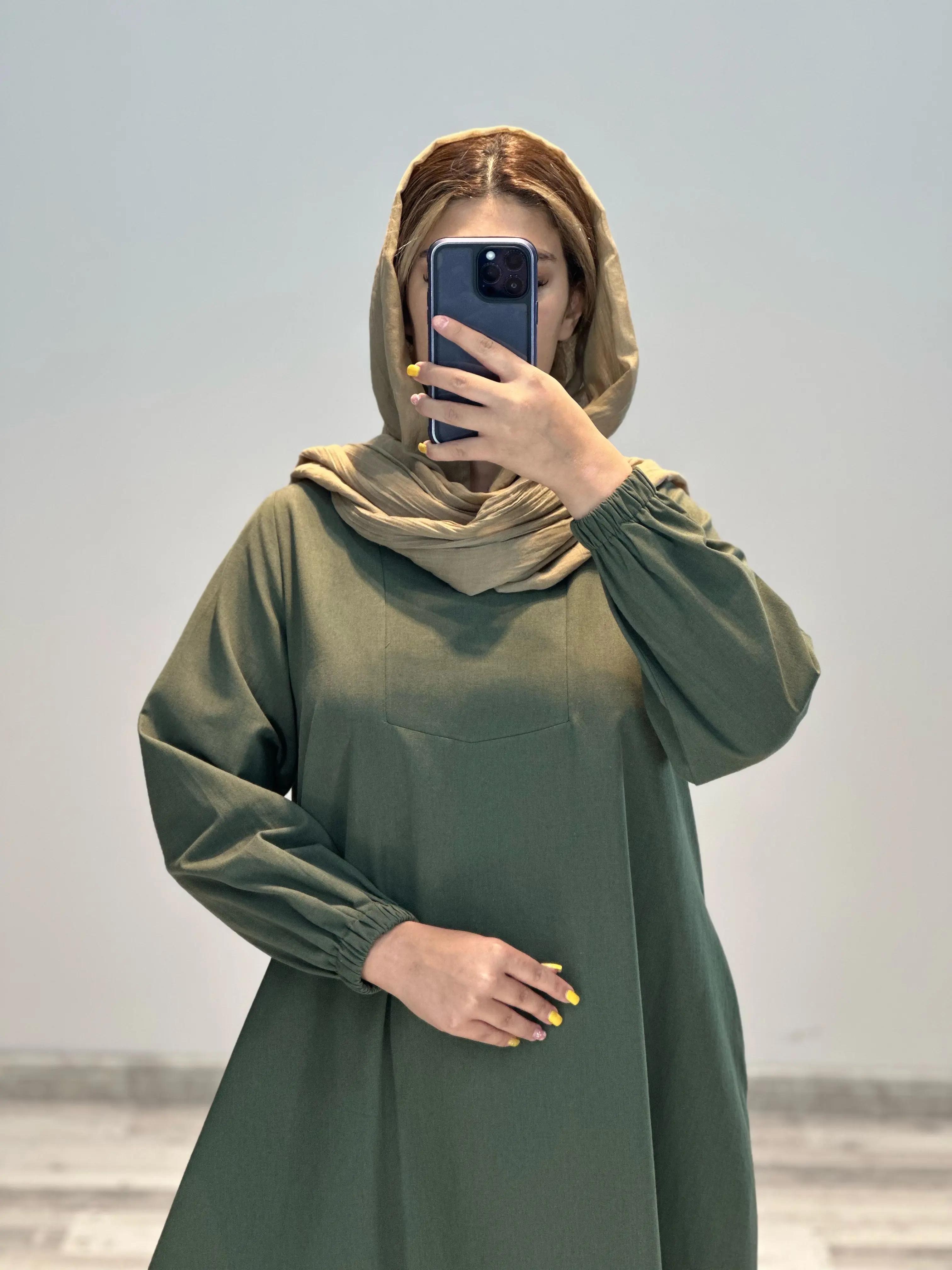 پیراهن مانتویی لینن مدل آستارا کد 849