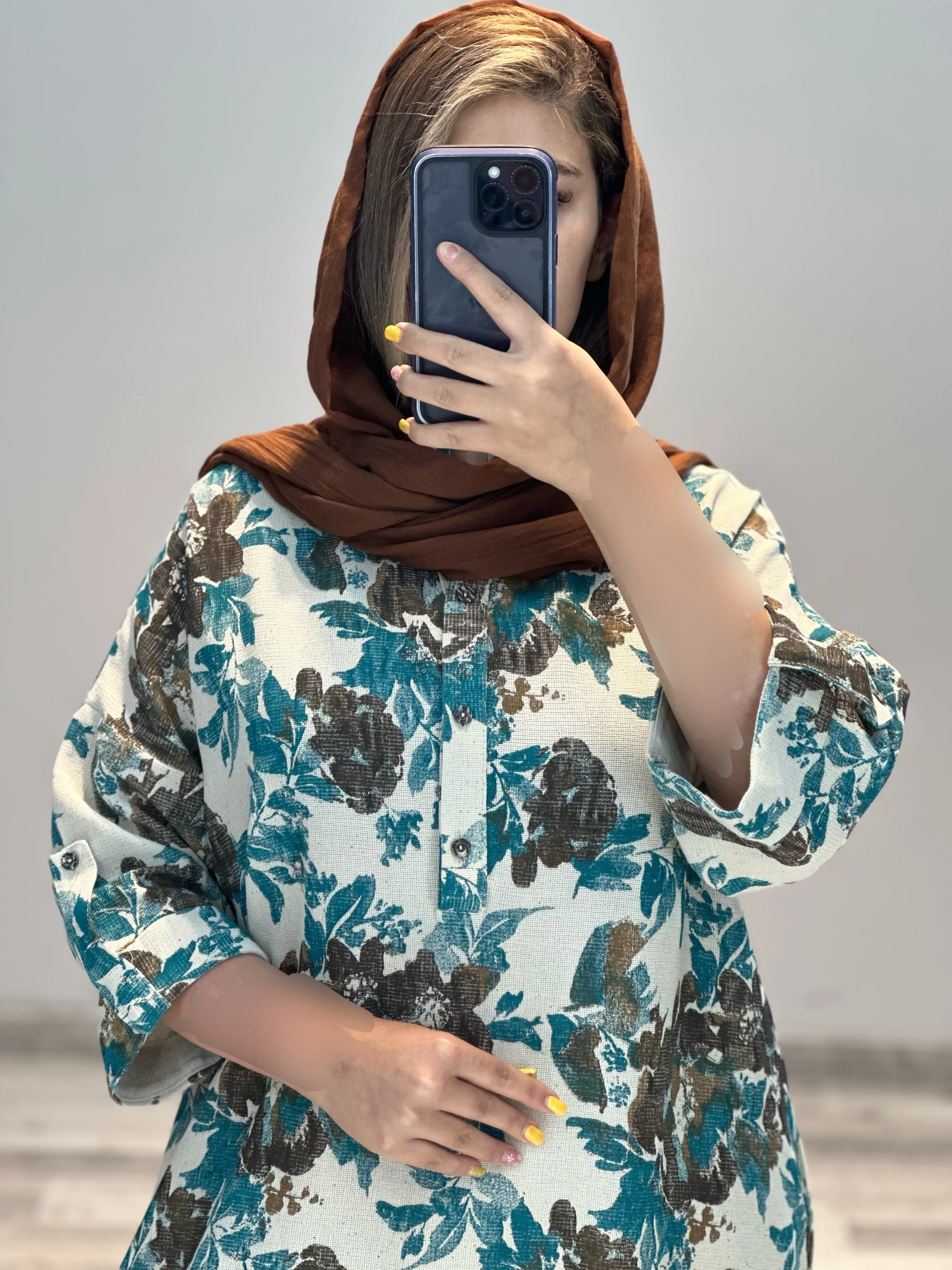کفتان لینن کنفی طرحدار سونیا کد 845