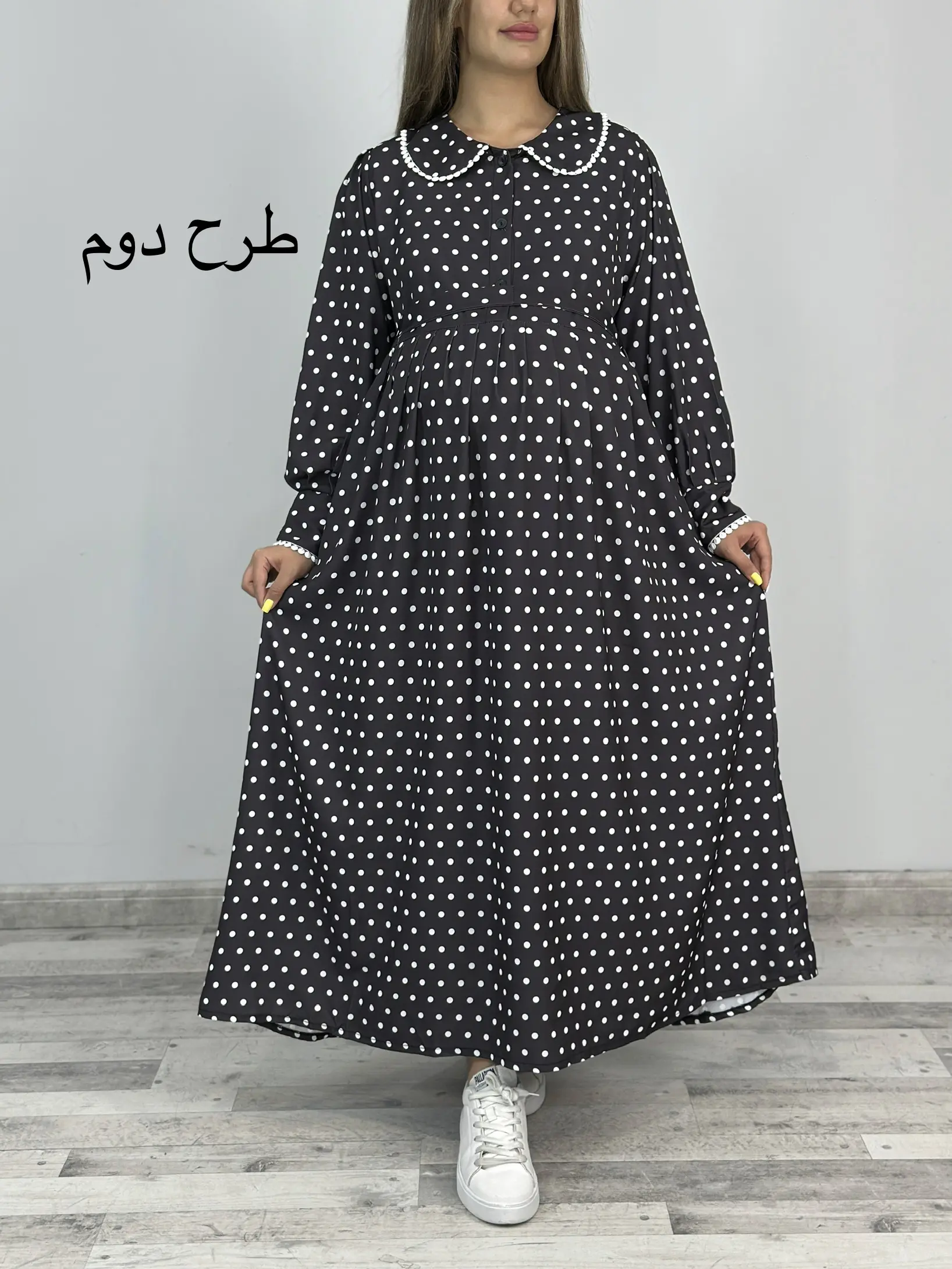 پیراهن مانتویی بارداری شیردهی آترین کد 885