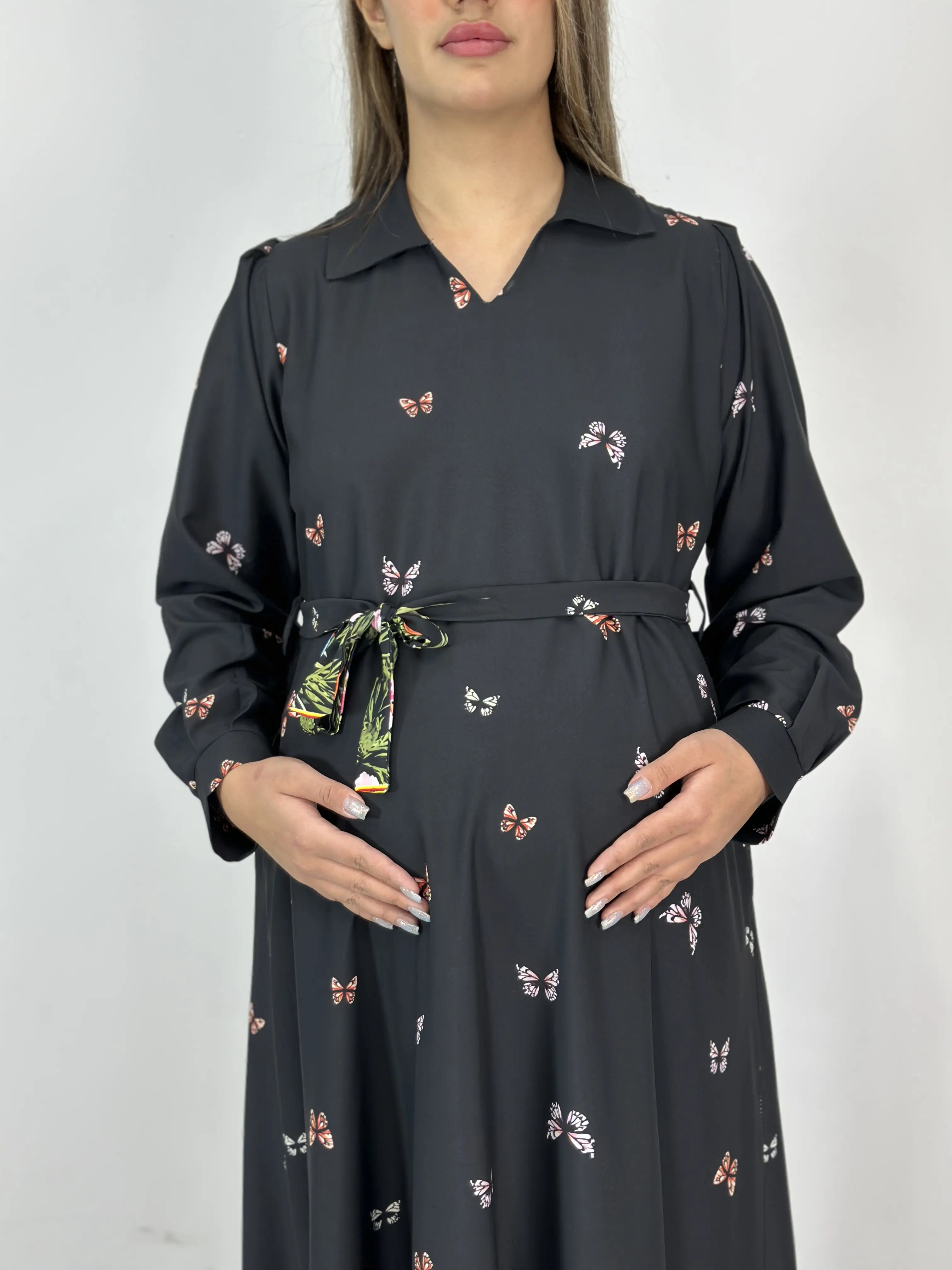 پیراهن مانتویی بارداری پروانه کد 879