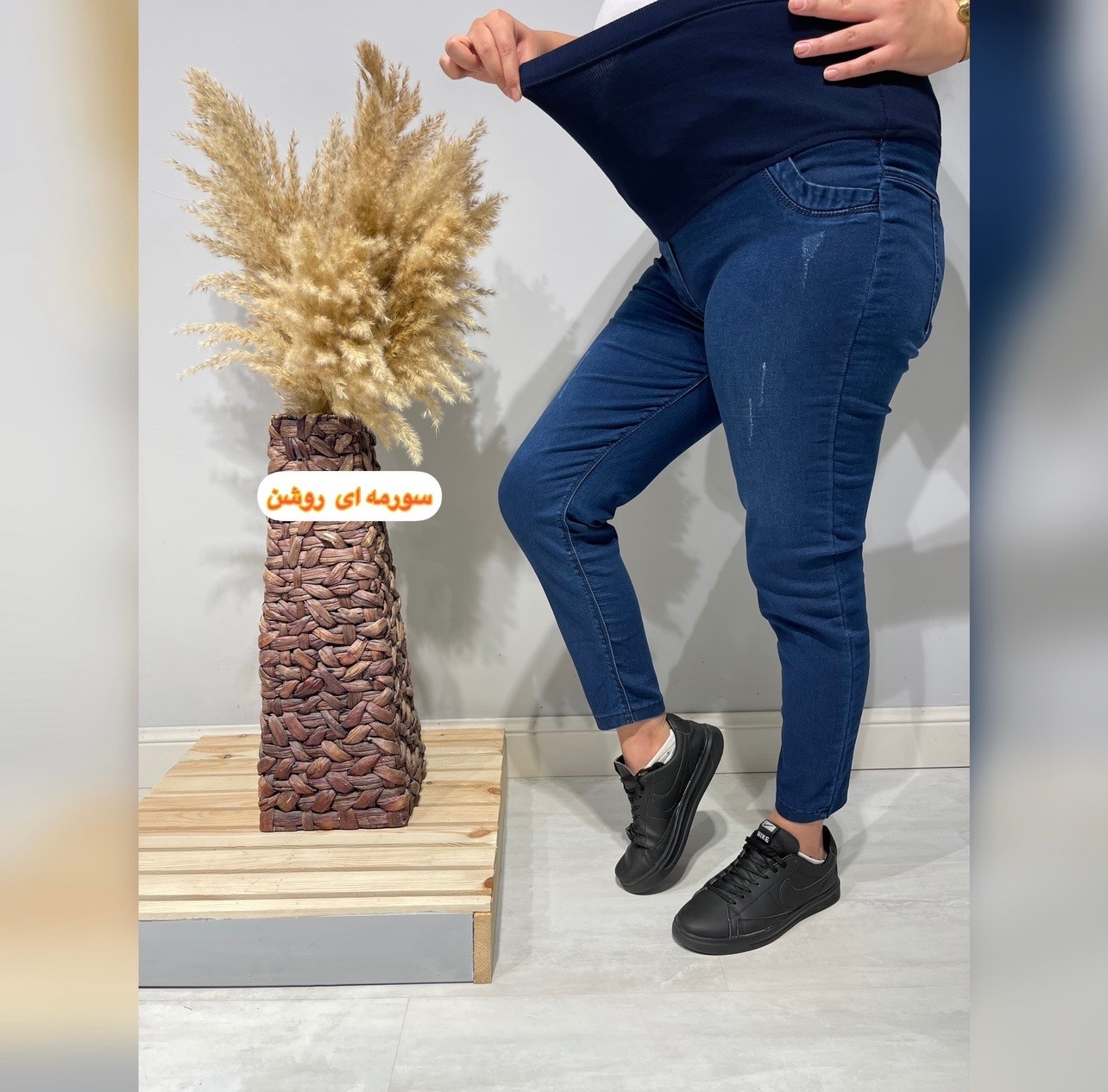 شلوار جین بارداری کاغذی جذب قد نود کد (575)