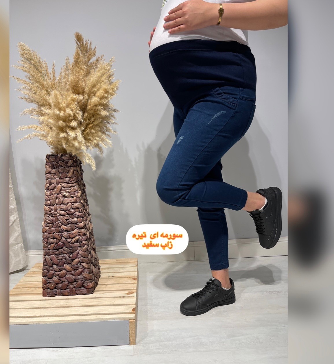 شلوار جین بارداری کاغذی جذب قد نود کد (575)