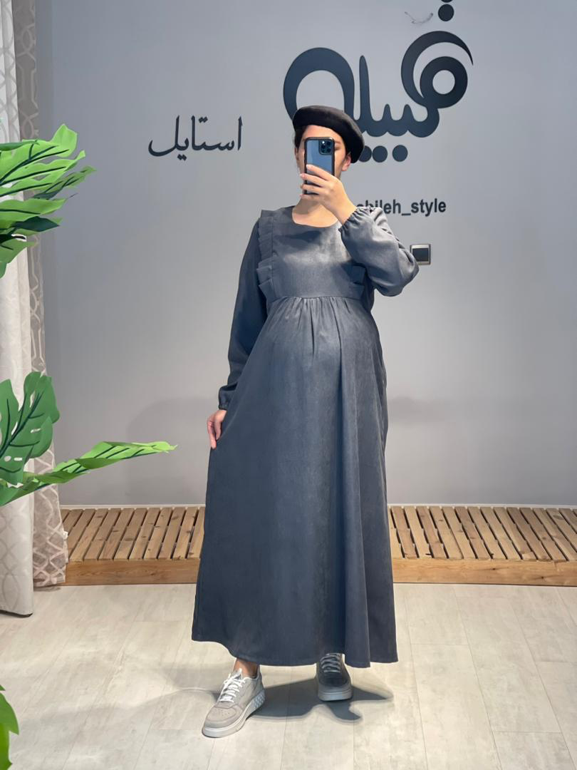 مانتو بلند پاییزه بارداری و شیردهی میکرو ( کد 562)