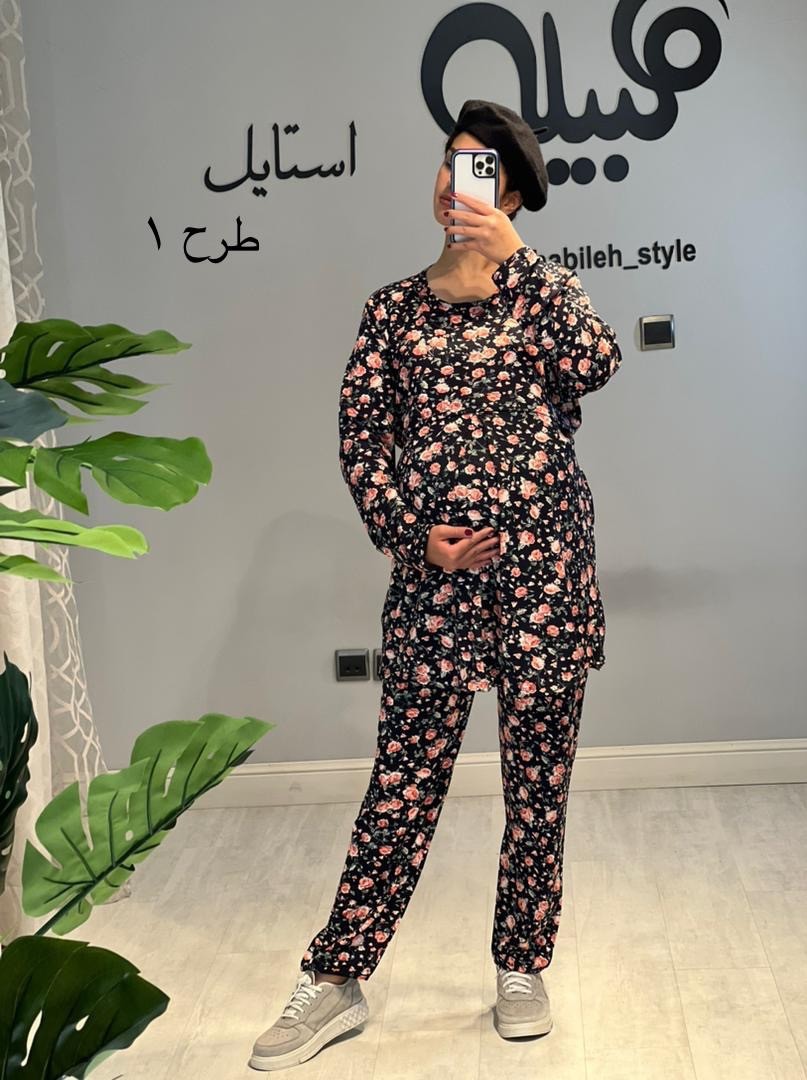 ست بلوز شلوار بارداری و شیردهی ویسکوز ( کد 557)