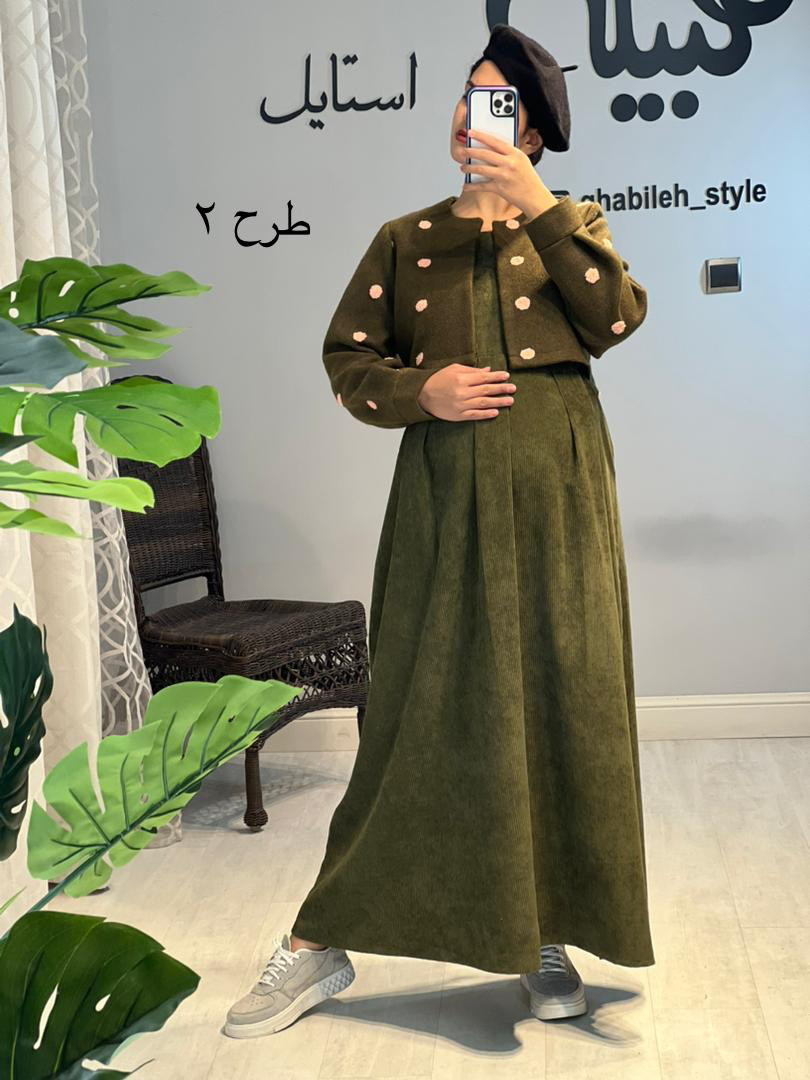 کت و سارافون مخمل کبریتی( کد 584)