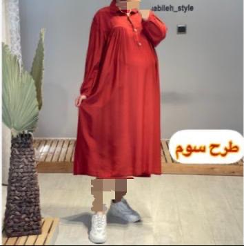 مانتو بارداری و شیردهی کرپ اسکارا راه راه کد 518