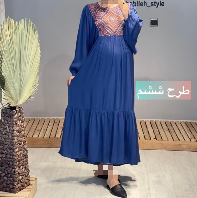 لباس بلند بارداری نخی سوزندوزی (کد 279)