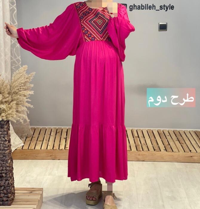 لباس بلند بارداری نخی سوزندوزی (کد 279)