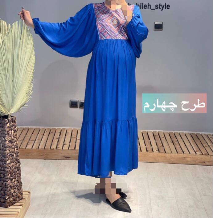 لباس بلند بارداری نخی سوزندوزی (کد 279)