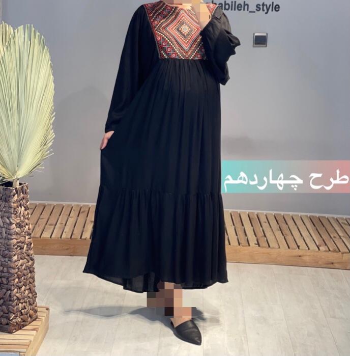 لباس بلند بارداری نخی سوزندوزی (کد 279)