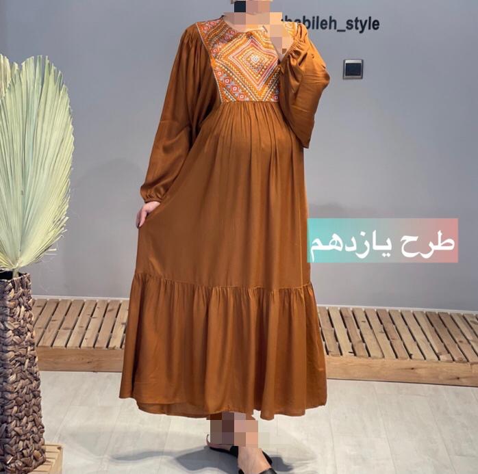 لباس بلند بارداری نخی سوزندوزی (کد 279)