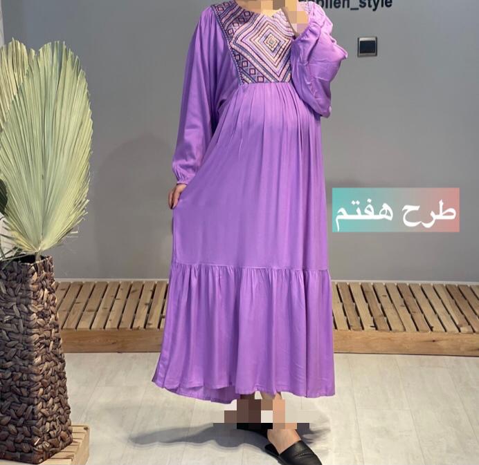 لباس بلند بارداری نخی سوزندوزی (کد 279)