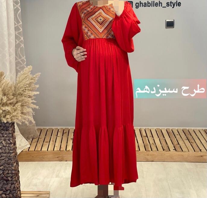 لباس بلند بارداری نخی سوزندوزی (کد 279)