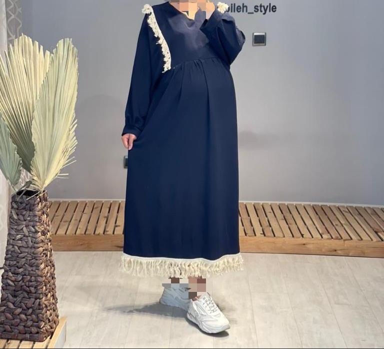 مانتو بارداری شیردهی طرح ریشه ای کد 489
