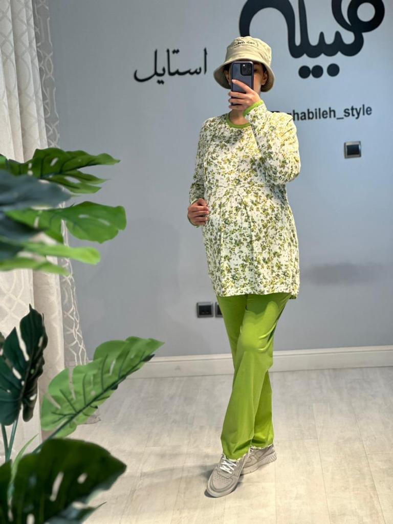 ست بلوز و شلوار استین بلند گلگلی(کد 434)