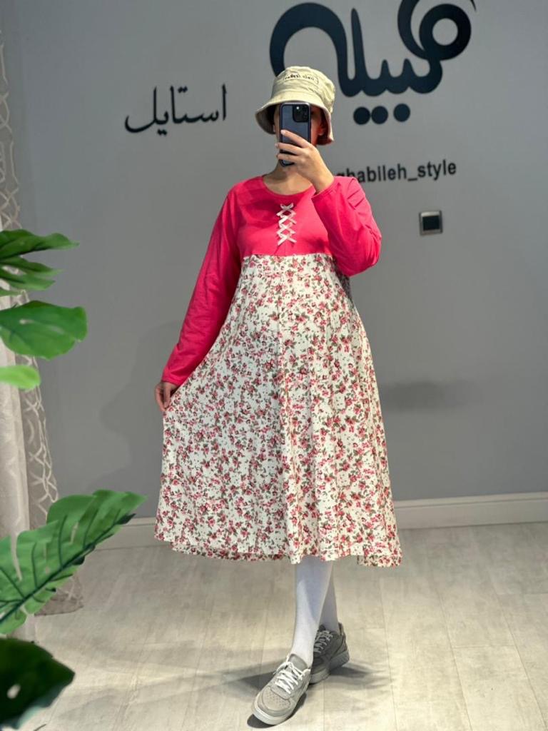 پیراهن راحتی بارداری گل گلی( کد 578)