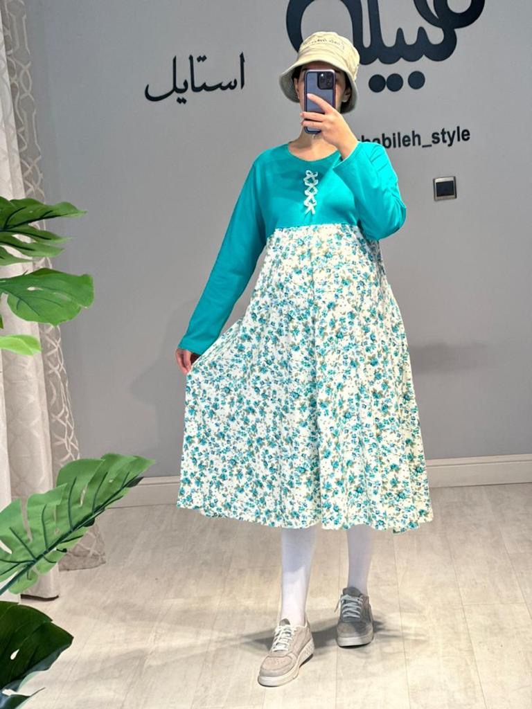 پیراهن راحتی بارداری گل گلی( کد 578)