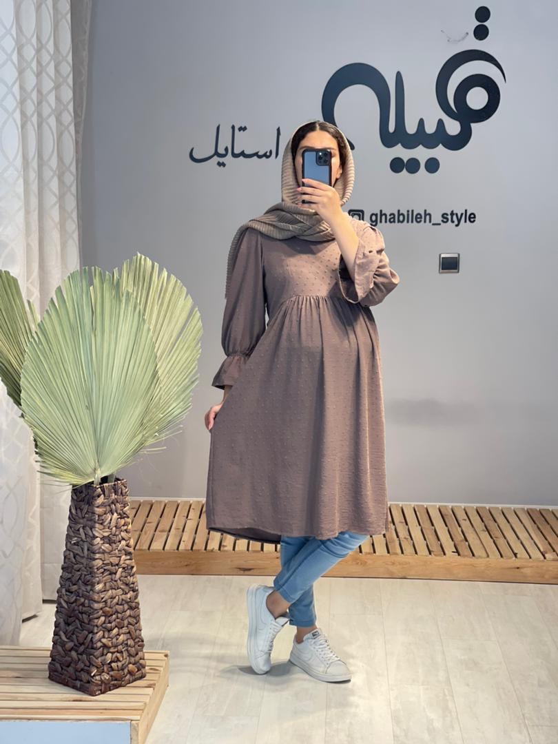 مانتو بارداری و شیردهی اشکی کوتاه( کد 525)