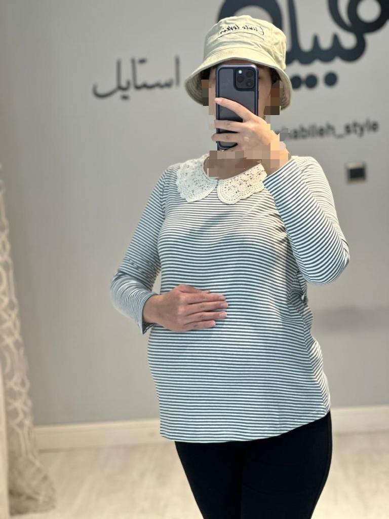 بلوز بارداری دورس استین بلند(کد 599)